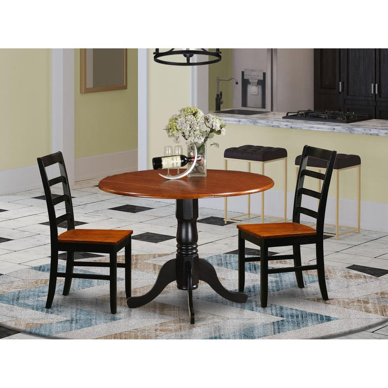 3  PC  Kitchen  Table  set-Dining  Table  and  2  Wooden  Kitchen  Chairs