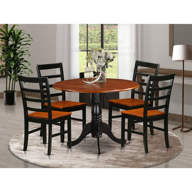 5  PC  Kitchen  Table  set-Dining  Table  and  4  Wooden  Kitchen  Chairs