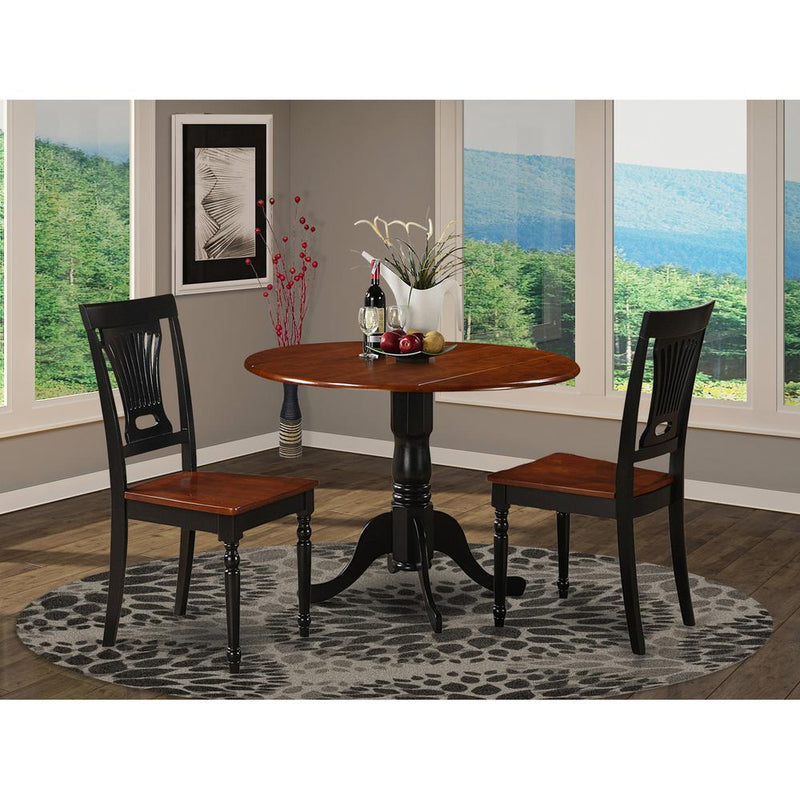 3  Pc  small  Kitchen  Table  and  Chairs  set-round  Table  and  2  dinette  Chairs.