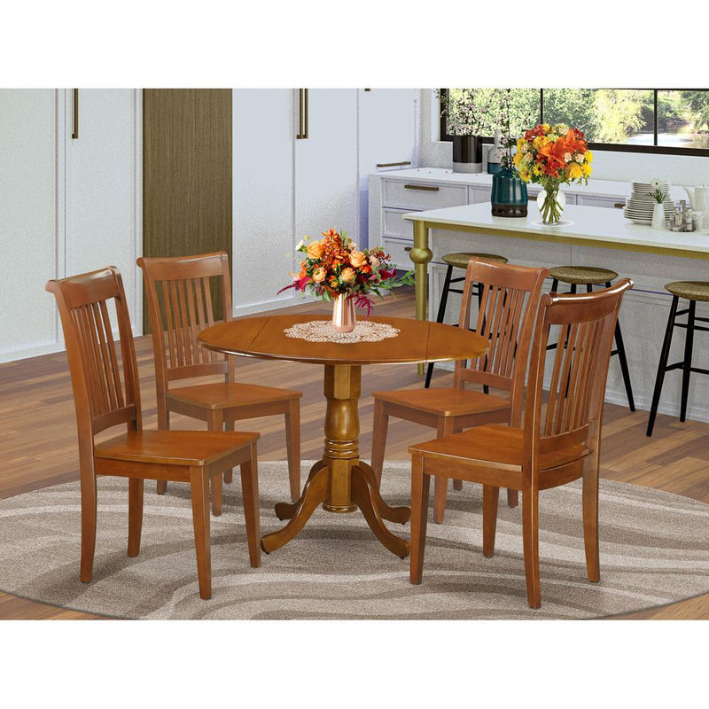 5  PC  Kitchen  Table  set-breakfast  nook  and  4  Wooden  Chairs