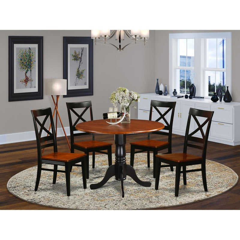 5  PC  Kitchen  Table  set-Dining  Table  and  4  Wooden  Kitchen  Chairs