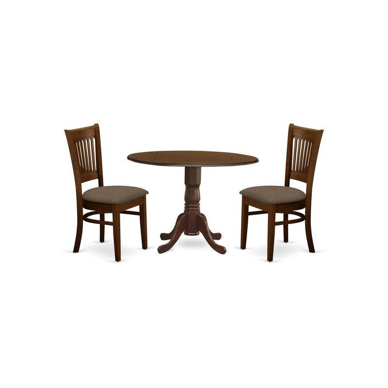 DLVA3-ESP-C 3 Pc2-drop-leaf Dining Table and 2 Dining Chairs