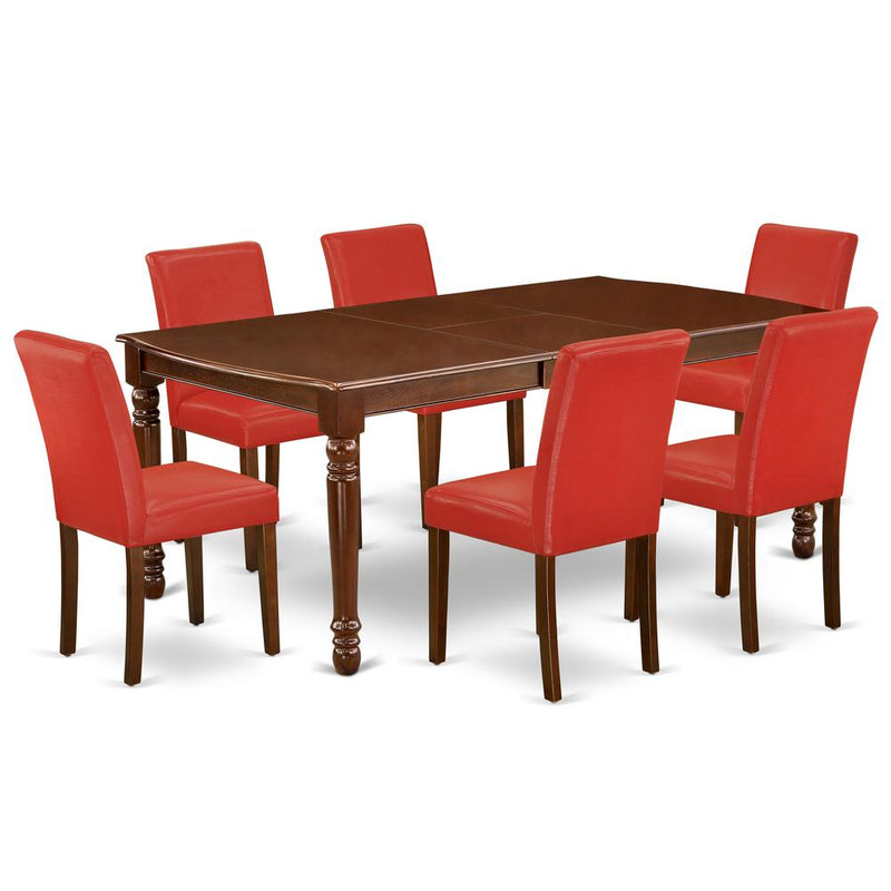 Dining Room Set Mahogany, DOAB7-MAH-72