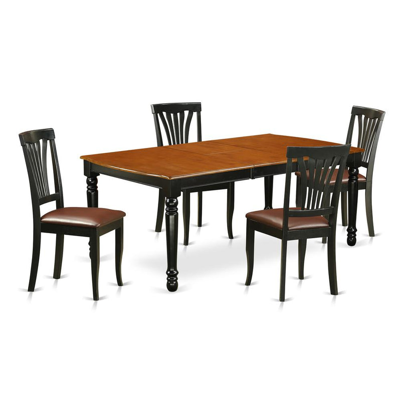 Dining Room Set Black & Cherry, DOAV5-BCH-LC