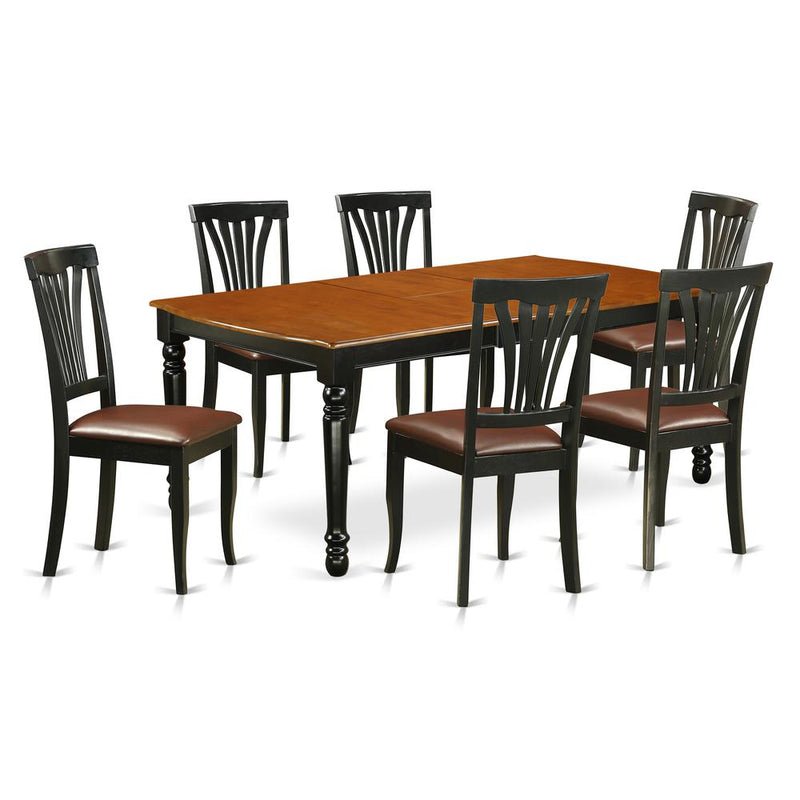 Dining Room Set Black & Cherry, DOAV7-BCH-LC