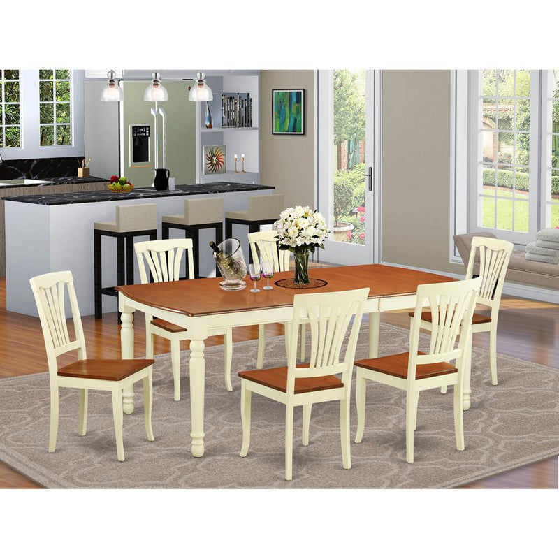 7  Pc  dinette  Table  set  -Kitchen  dinette  Table  and  6  Dining  Chairs