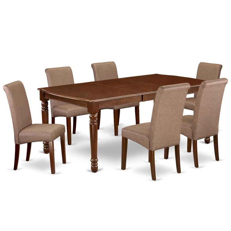 Dining Room Set Mahogany, DOBA7-MAH-18