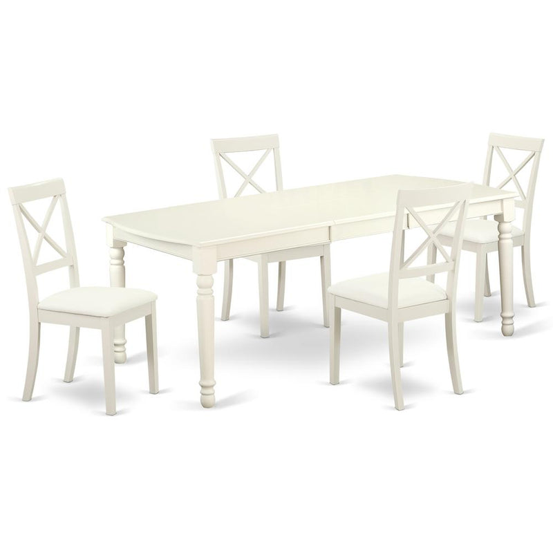 Dining Room Set Linen White, DOBO5-LWH-LC