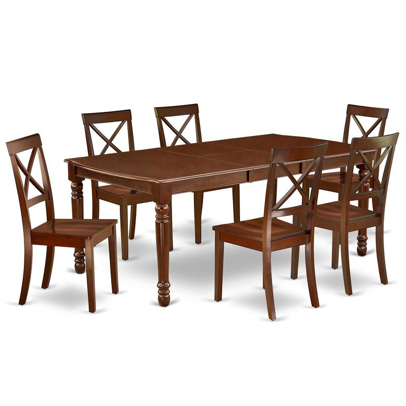 Dining Room Set Mahogany, DOBO7-MAH-W