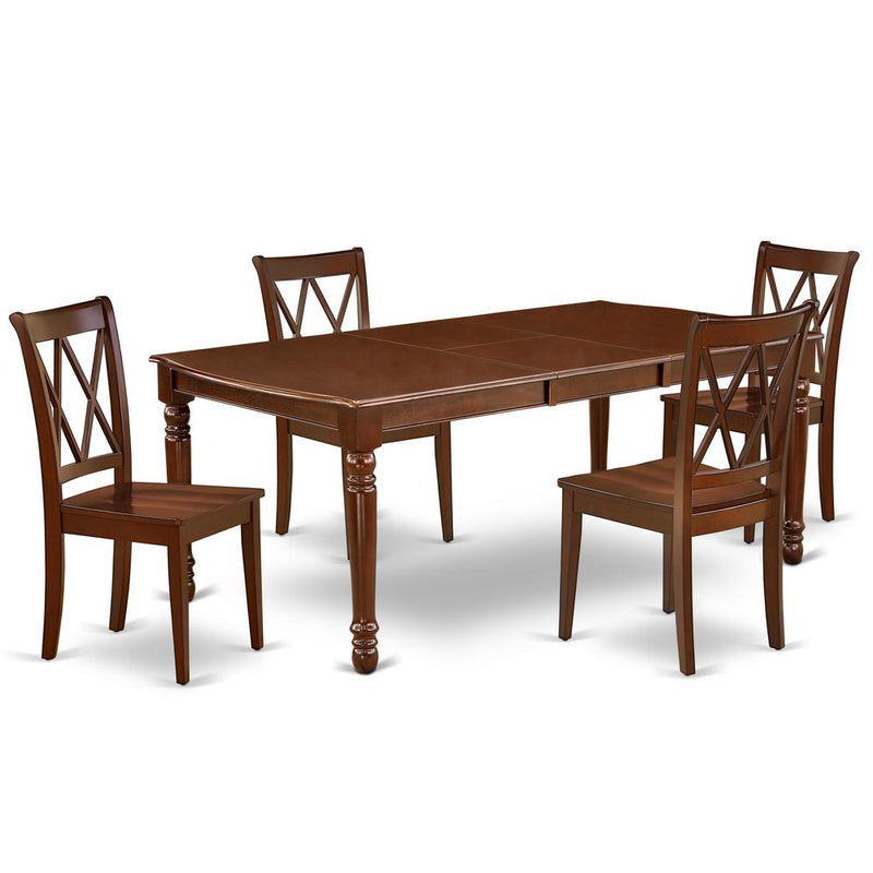 Dining Room Set Mahogany, DOCL5-MAH-W