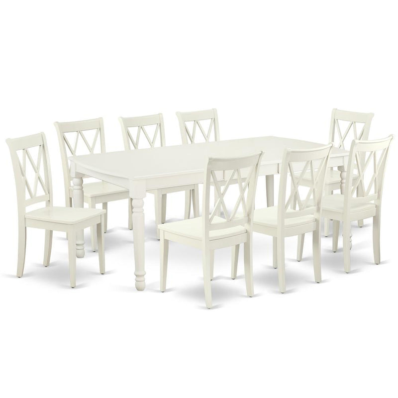 Dining Room Set Linen White, DOCL9-LWH-W