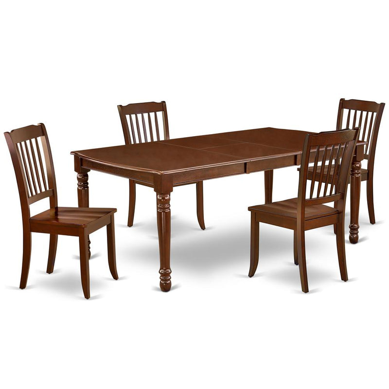 Dining Room Set Mahogany, DODA5-MAH-W