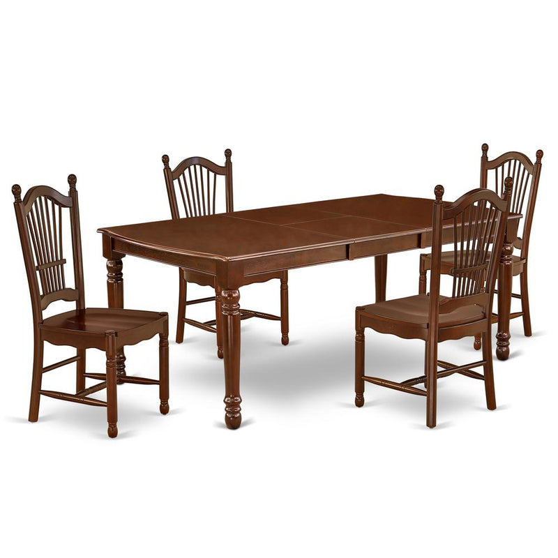 Dining Room Set Mahogany, DODO5-MAH-W