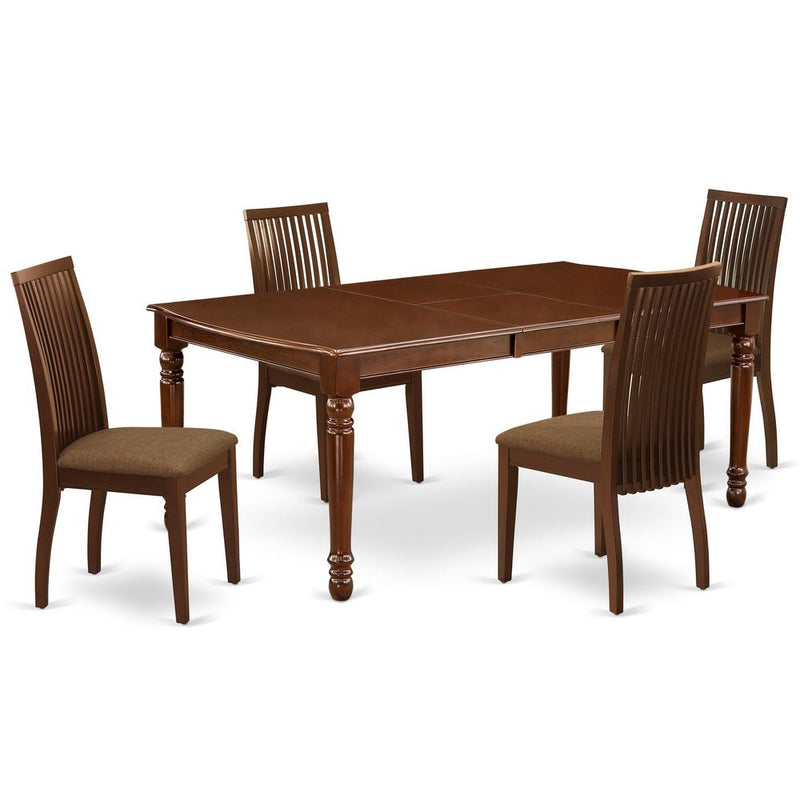 Dining Room Set Mahogany, DOIP5-MAH-C