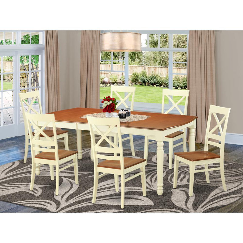 7  PC  Table  set  -Kitchen  dinette  Table  and  6  Dining  Chairs