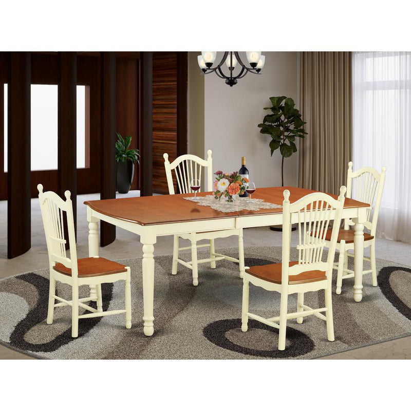 5  Pc  Dinette  set  for  4-Dining  Table  and  4  Kitchen  Dining  Chairs