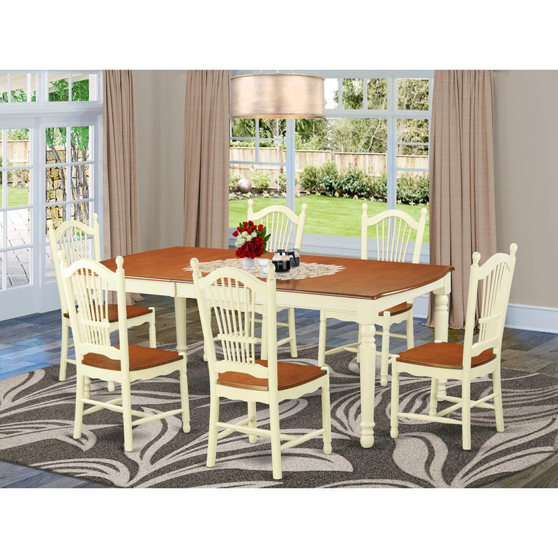 7  Pc  dinette  Table  set  for  6-dinette  Table  and  6  Kitchen  Chairs