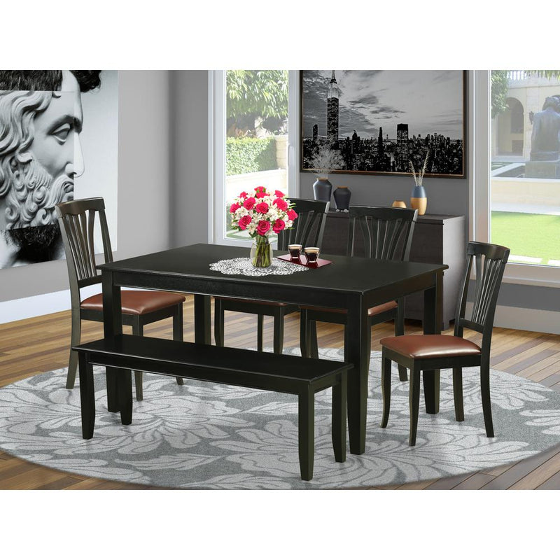 6  Pc  Kitchen  nook  Dining  set  -  Kitchen  dinette  Table  and  4  Dining  Chairs  plus  Bench