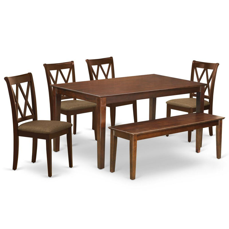 Dining Room Set Mahogany, DUCL6-MAH-C