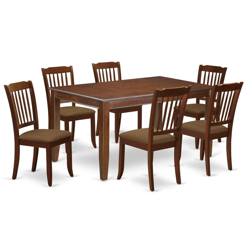 Dining Room Set Mahogany, DUDA7-MAH-C