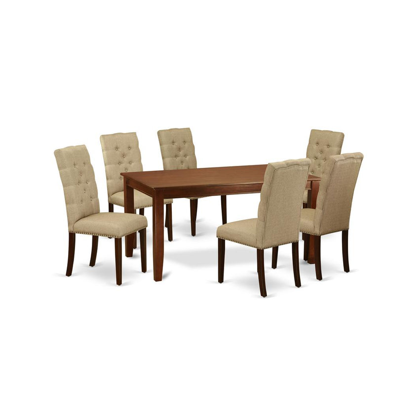 Dining Room Set Mahogany, DUEL7-MAH-16