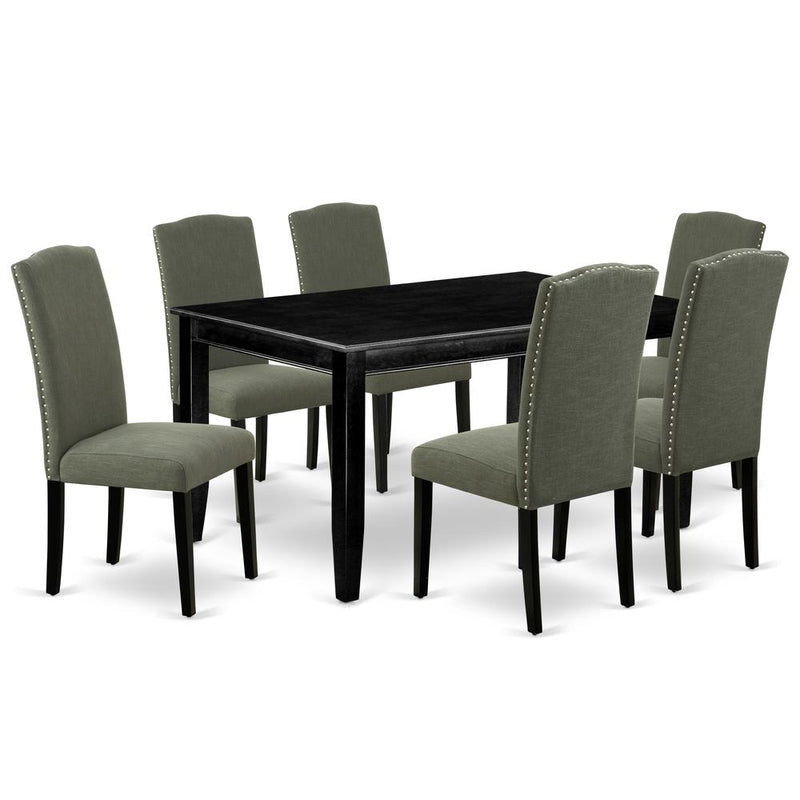 Dining Room Set Black, DUEN7-BLK-20