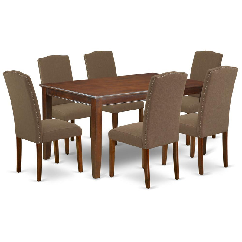 Dining Room Set Mahogany, DUEN7-MAH-18