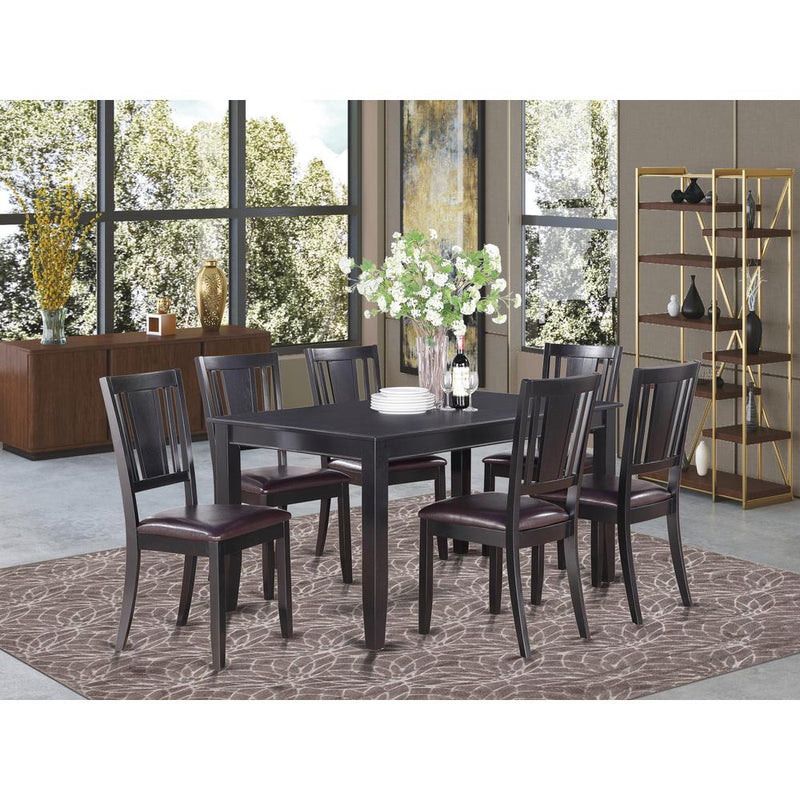 7  PC  Kitchenroom  set-Dining  Table  and  6  Kitchen  Chairs