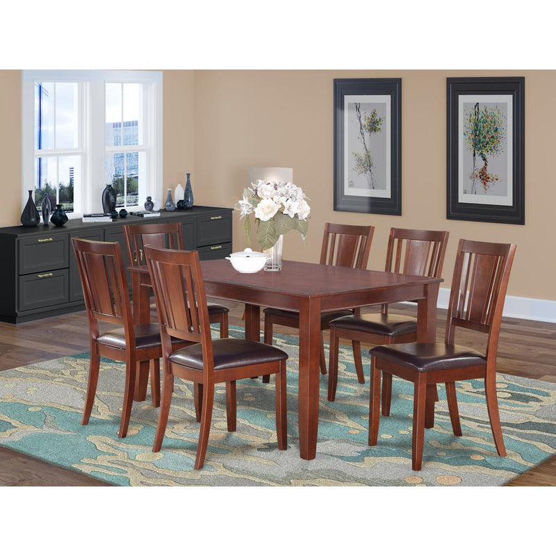 7  Pc  Dining  room  set-Dinette  Table  and  6  Kitchen  Dining  Chairs