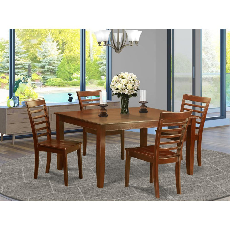 5  PC  Dining  set-Dining  Table  with  4  Kitchen  Chairs