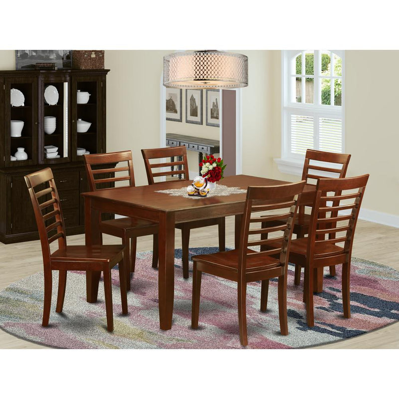 7  PC  Dining  set-Dining  Table  with  6  Dining  Chairs