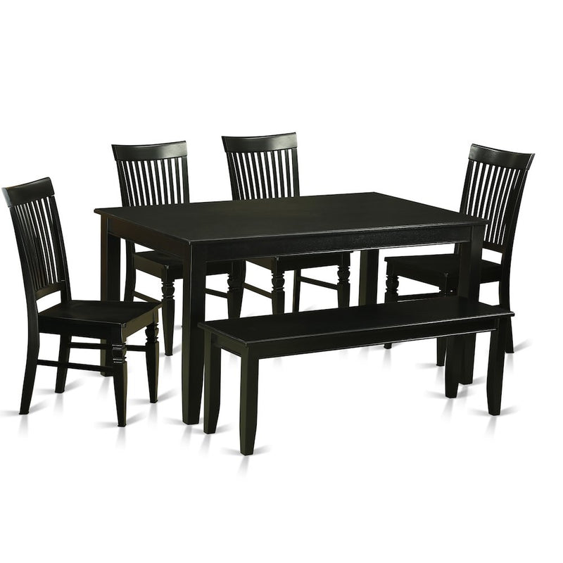 6  Pc  Kitchen  Table  set  -  Table  and  4  Kitchen  Chairs  coupled  with  Bench