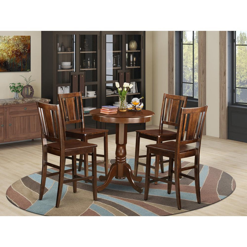 5  Pc  counter  height  Dining  set  -  high  Table  and  4  Kitchen  Dining  Chairs.