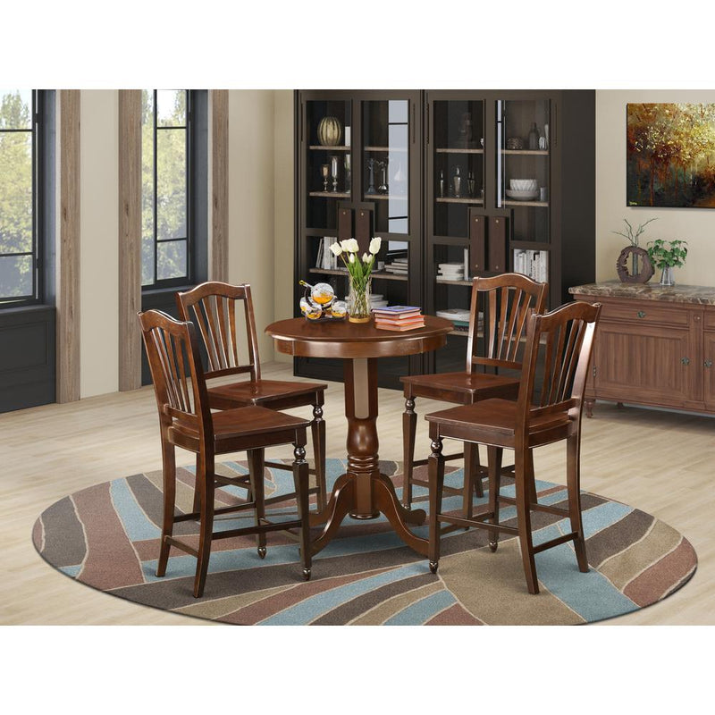 5  Pc  counter  height  set  -  high  top  Table  and  4  Kitchen  bar  stool.