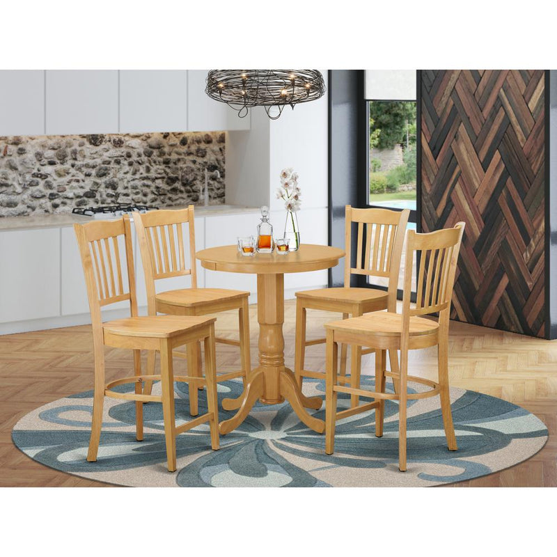 5  Pcpub  Table  set  -  Small  Kitchen  Table  and  4  counter  height  Dining  chair.