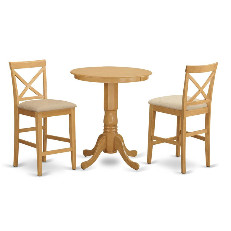 EDPB3-OAK-C 3 PC counter height Dining room set - counter height Table and 2 counter height Chairs.