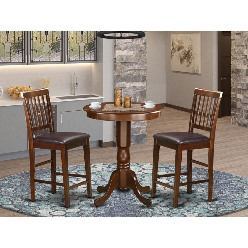 3  Pc  counter  height  Dining  set  -  Small  Kitchen  Table  and  2  bar  stools.