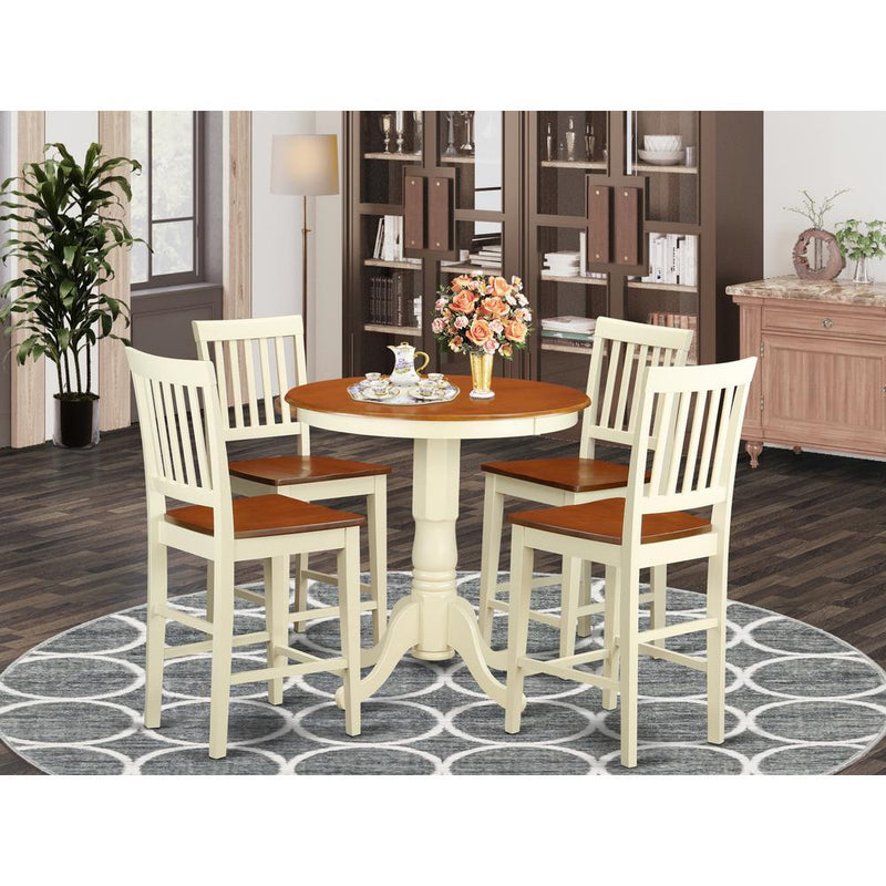 5  Pc  counter  height  Dining  set-pub  Table  and  4  Kitchen  bar  stool