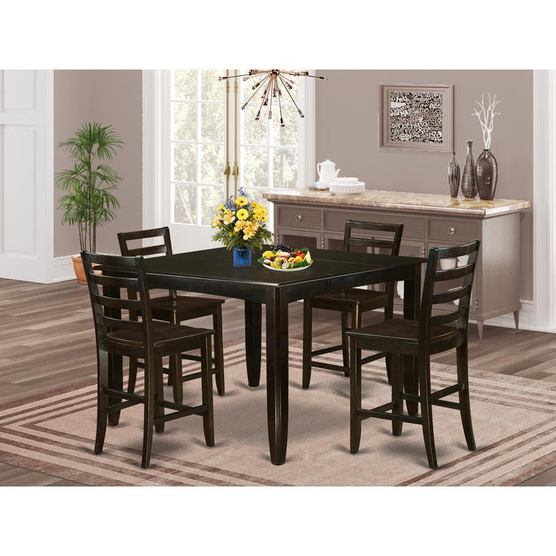 5  PC  pub  Table  set-  Square  Table  and  4  Kitchen  counter  Chairs