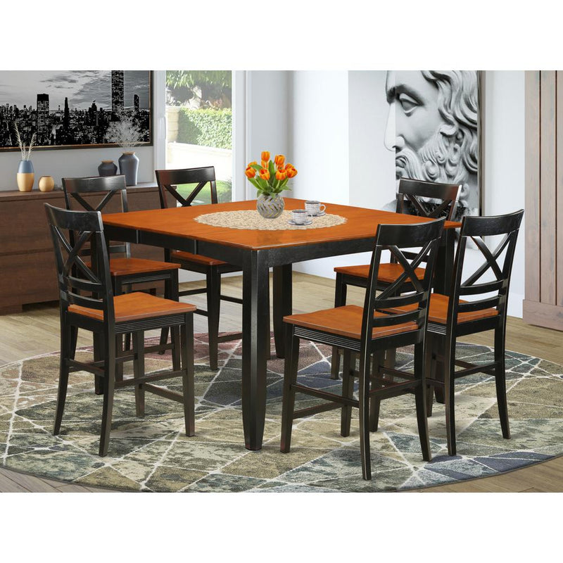 7  Pc  counter  height  Dining  room  set  -  Dining  Table  and  6  Kitchen  bar  stool.