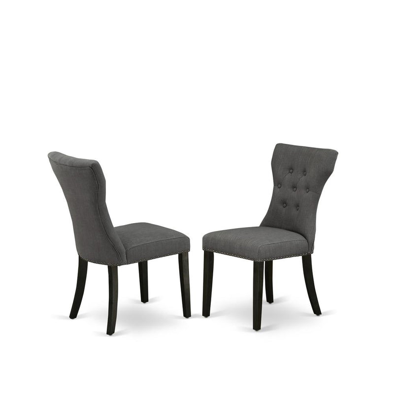 Dining Chair Wirebrushed Black, GAP6T50