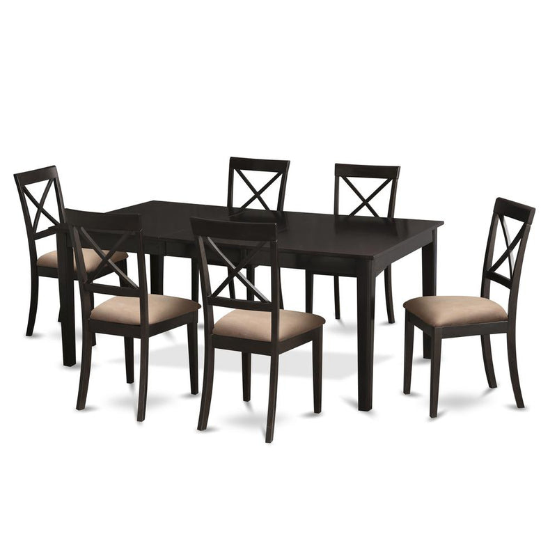 HEBO7-CAP-C 7 PC Dining room set-Table featuring Leaf and 6 Dinette Chairs.