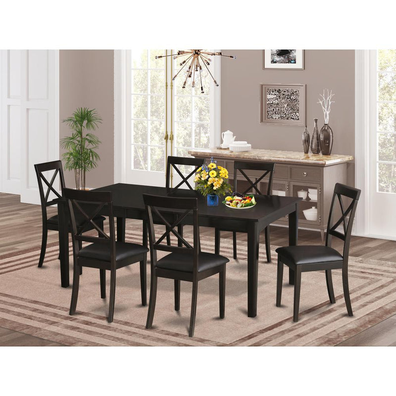 7  Pc  Dining  room  set-Dinette  Table  with  Leaf  and  6  Dinette  Chairs.