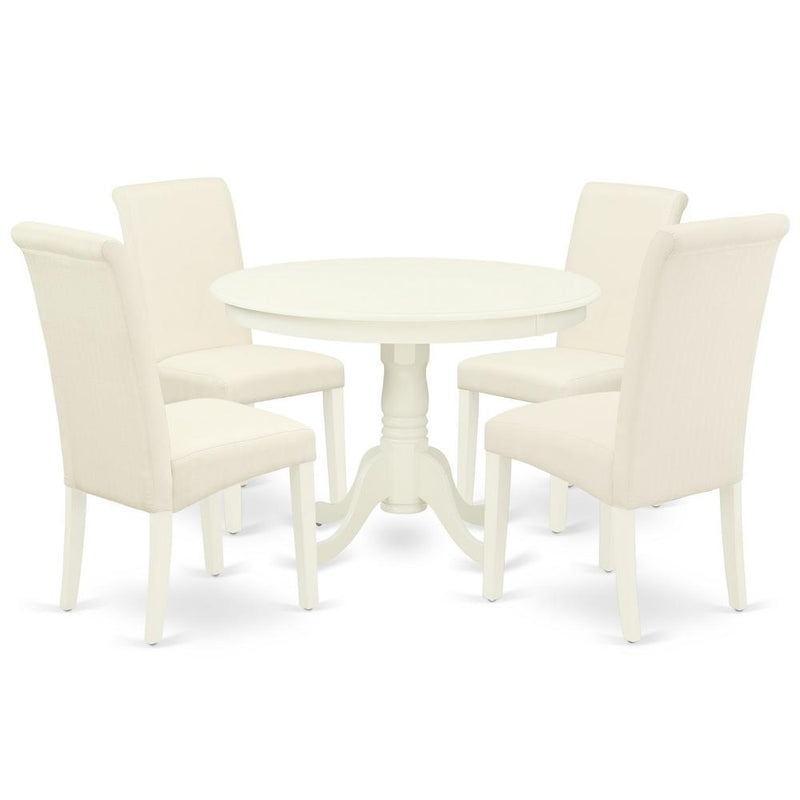 Dining Room Set Linen White, HLBA5-LWH-01