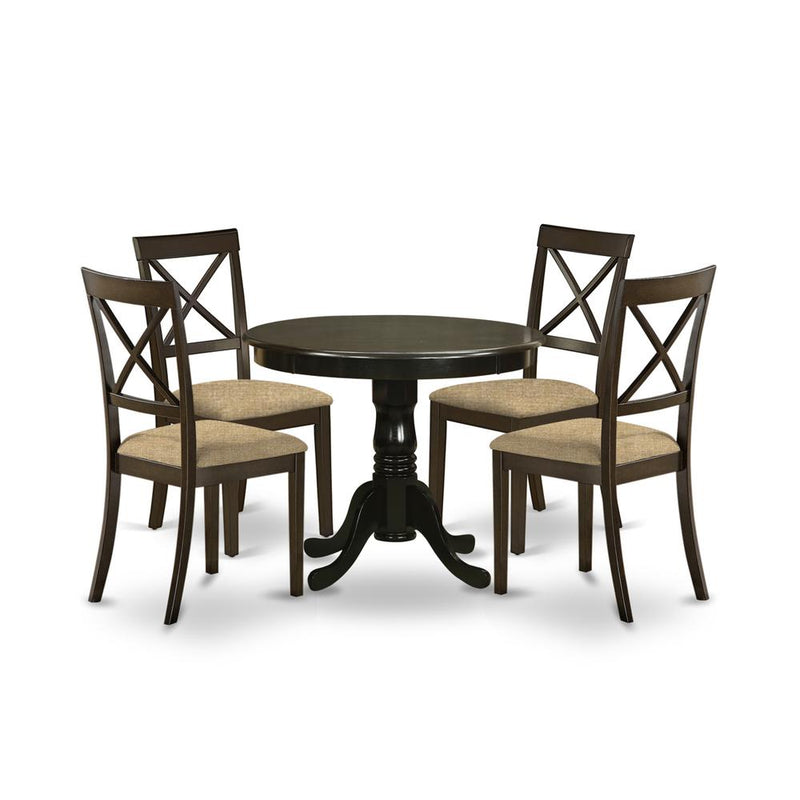 HLBO5-CAP-C 5 Pc small Kitchen Table and Chairs set-Kitchen Table and 4 Chairs