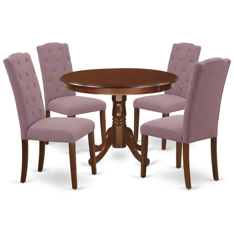 Dining Room Set Mahogany, HLCE5-MAH-10