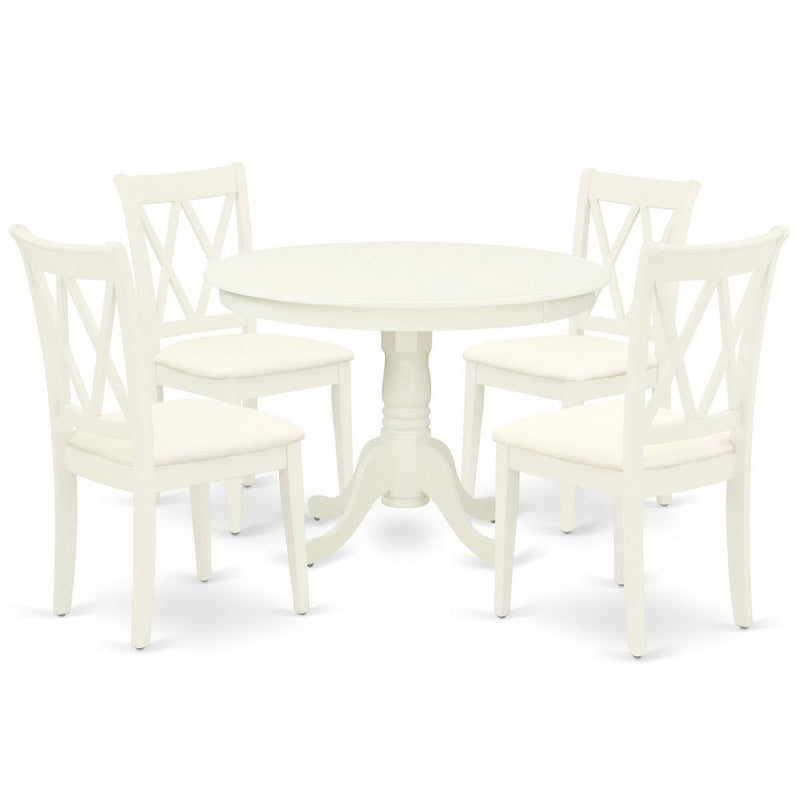 Dining Room Set Linen White, HLCL5-LWH-C