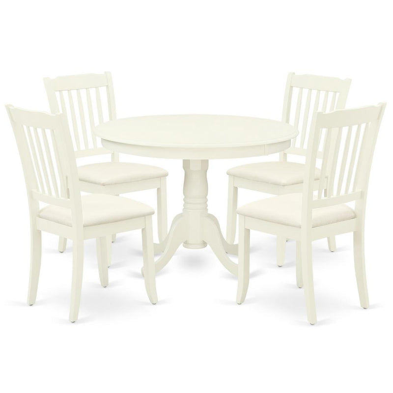 Dining Room Set Linen White, HLDA5-LWH-C