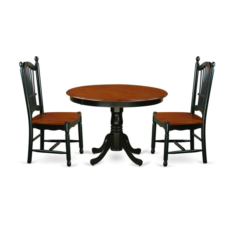 Dining Room Set Black & Cherry, HLDO3-BCH-W