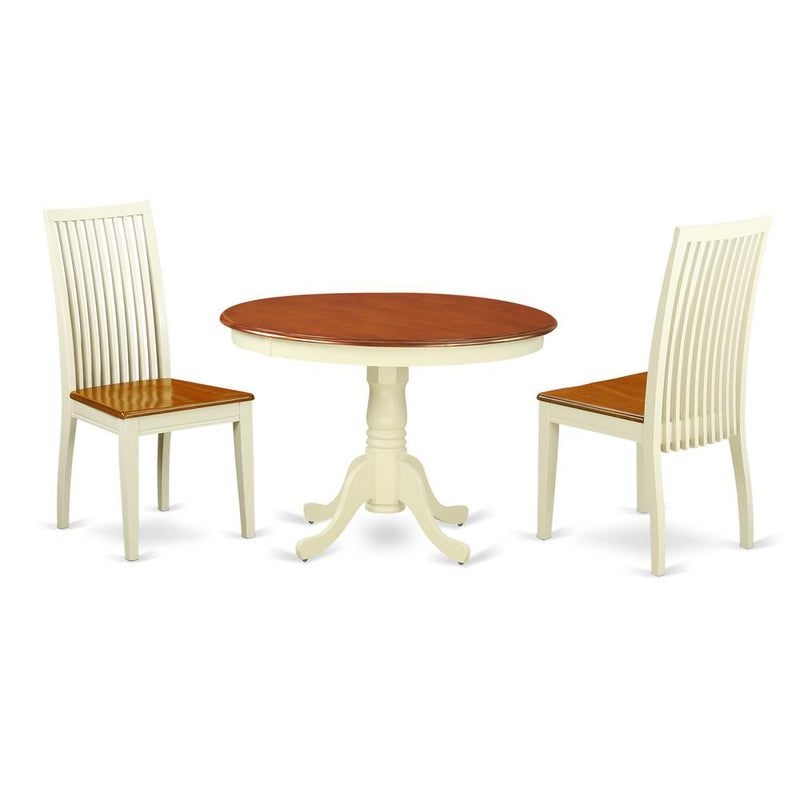 Dining Room Set Buttermilk & Cherry, HLIP3-BMK-W